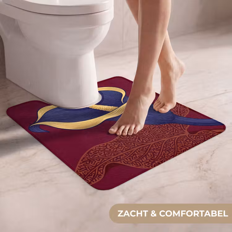 WC Mat - Bloemen - Modern - Paars - Bloemen - Modern - Paars WCmat U-uitsnede middel