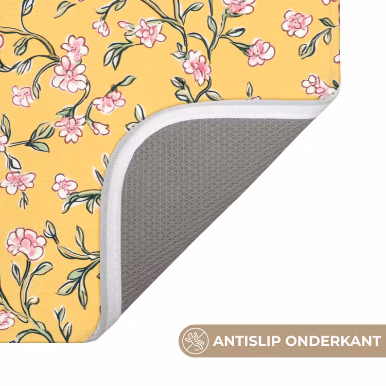Bloemen - Motief - Geel WCmat klein 1009 -USP_AntislipNL