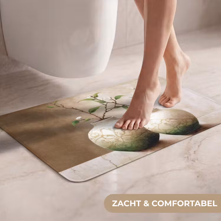 Bloemen - Vaas - Wit - Botanisch - Beige WCmat klein -USP_ZachtNL