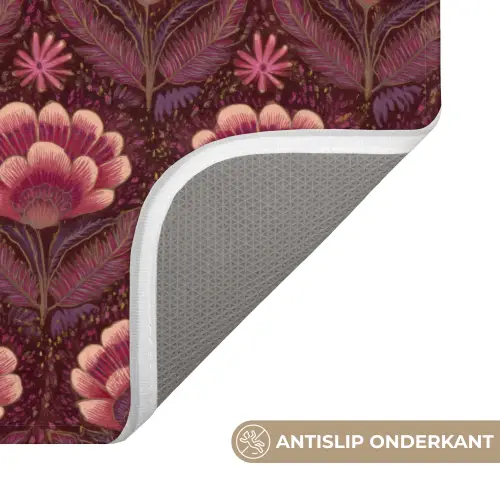 Bloemen - Waaier - Paars WCmat klein 1009 -USP_AntislipNL
