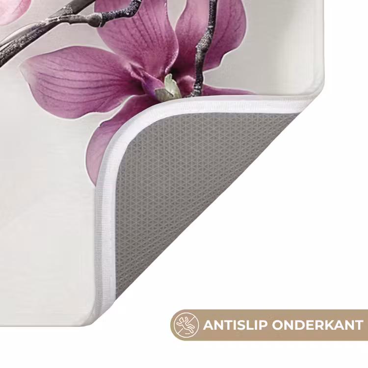 Bloesem - Vlinder - Roze - Natuur - Wit WCmat klein -USP_AntislipNL