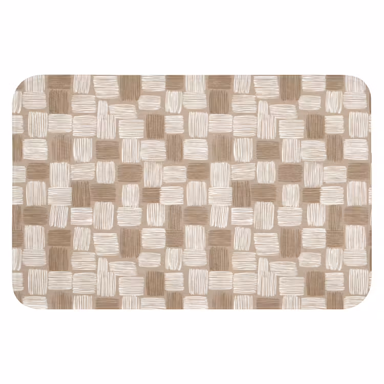 Blok - Patroon - Bruin WCmat klein 1009 -3d