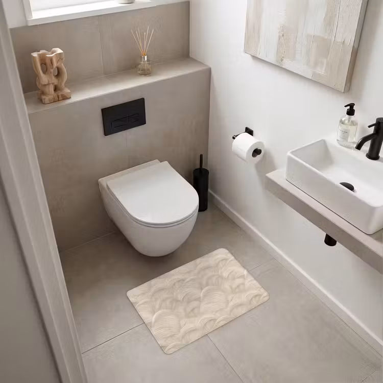 Bogen - Patroon - Beige WCmat klein 1009 -sfeer1