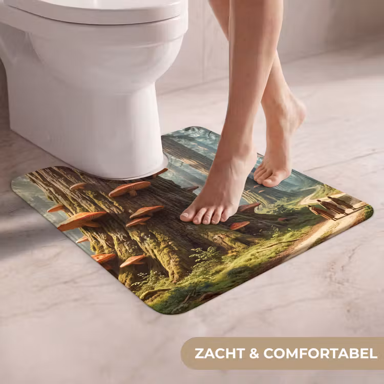 WC Mat - Bos - Bomen - Natuur - Bos - Bomen - Natuur WCmat U-uitsnede middel