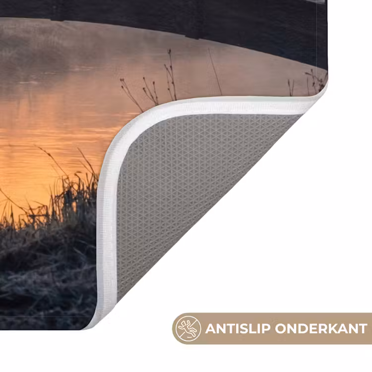 Brug - Mist - Bomen - Water WCmat klein -USP_AntislipNL