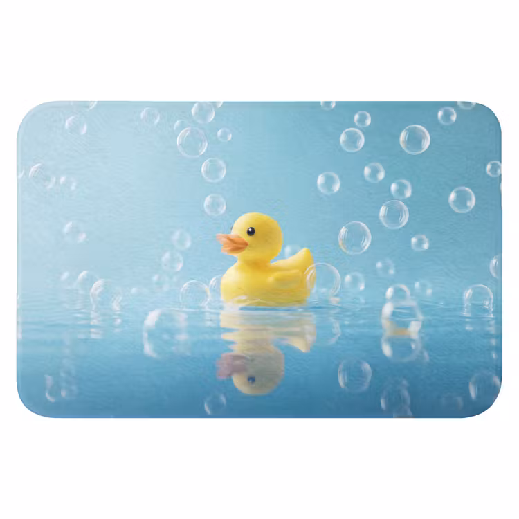 Bubbels - Badeend - Geel WCmat klein -3d