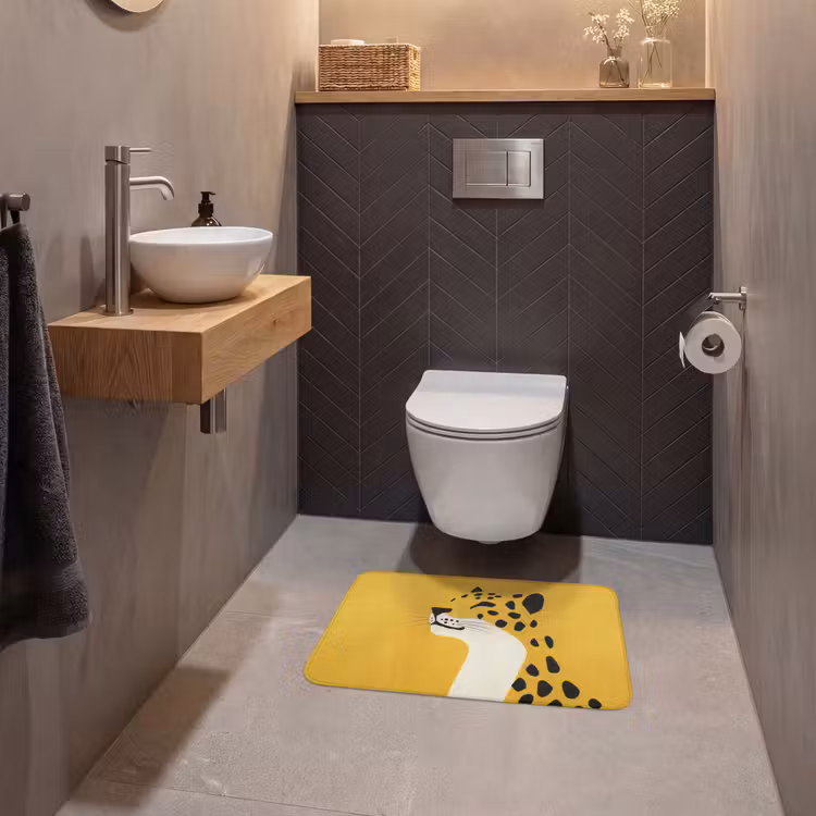 Cheetah - Illustratie - Geel WCmat klein -sfeer2
