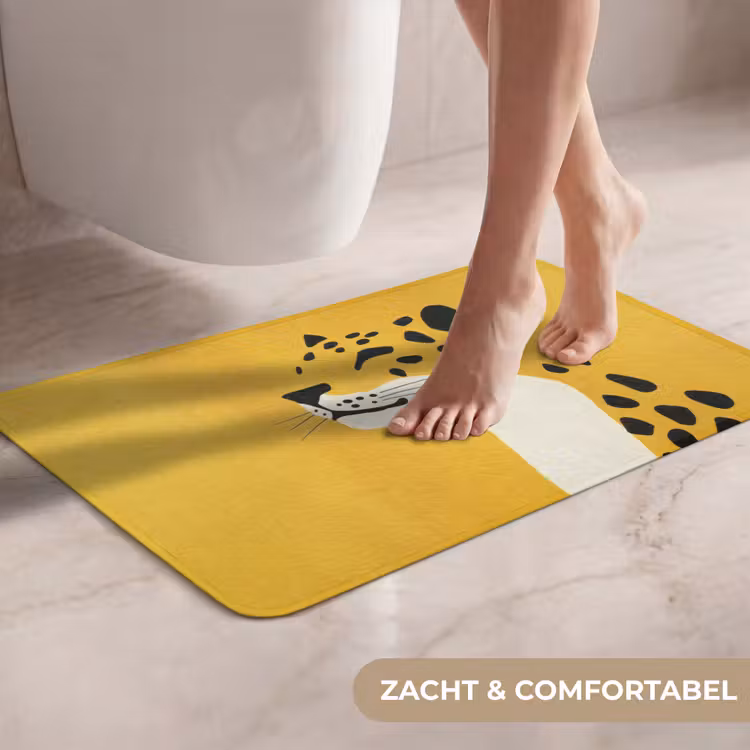 Cheetah - Illustratie - Geel WCmat klein -USP_ZachtNL