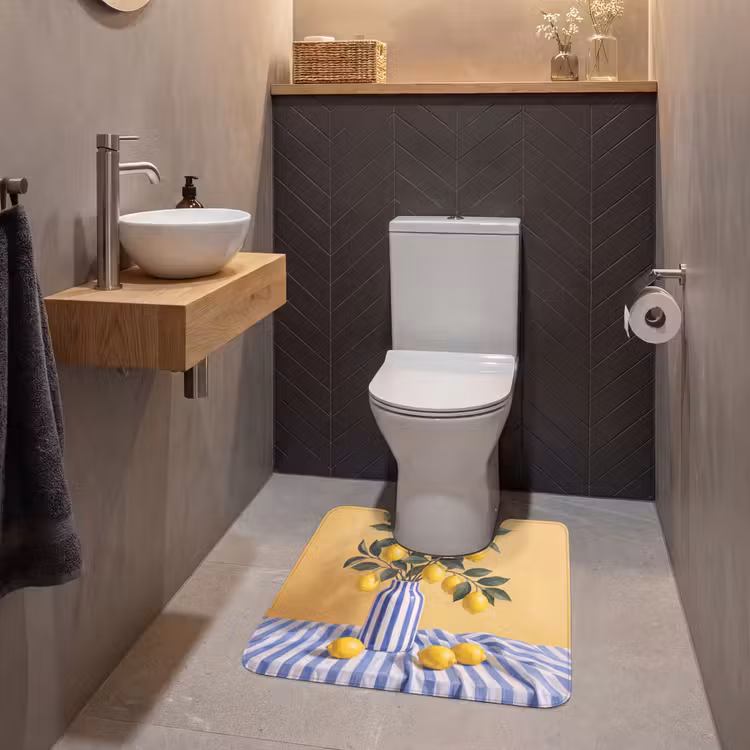 WC Mat - Citroen - Stilleven - Modern - Citroen - Stilleven - Modern WCmat U-uitsnede middel
