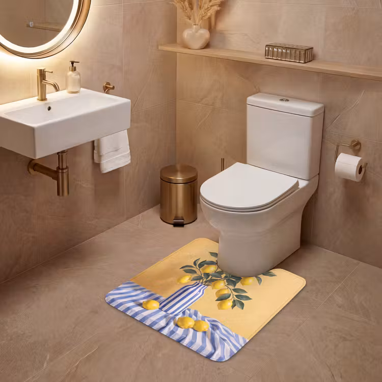 WC Mat - Citroen - Stilleven - Modern - Citroen - Stilleven - Modern WCmat U-uitsnede middel