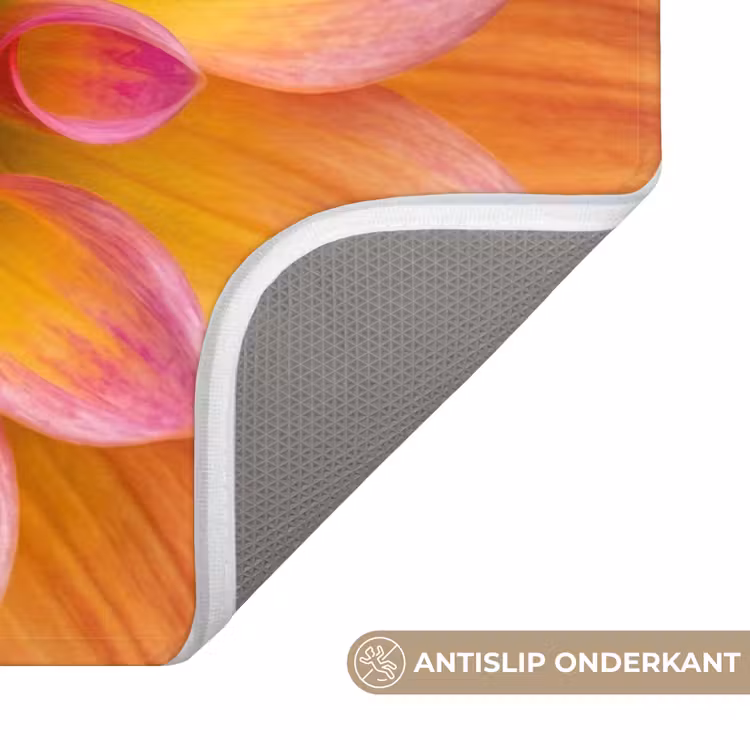 Dahlia - Bloem - Oranje WCmat klein -USP_AntislipNL