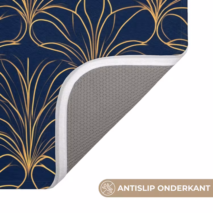 Deco - Waaier - Blauw WCmat klein 1009 -USP_AntislipNL