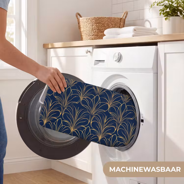 Deco - Waaier - Blauw WCmat klein 1009 -USP_WasbaarNL