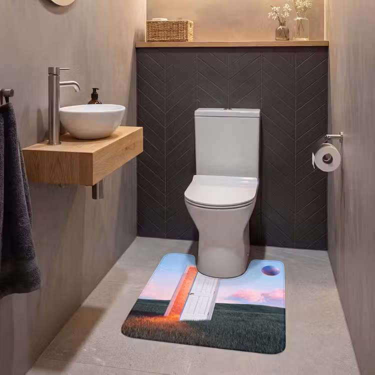 WC Mat - Deur - Fantasie - Ruimte - Deur - Fantasie - Ruimte WCmat U-uitsnede middel