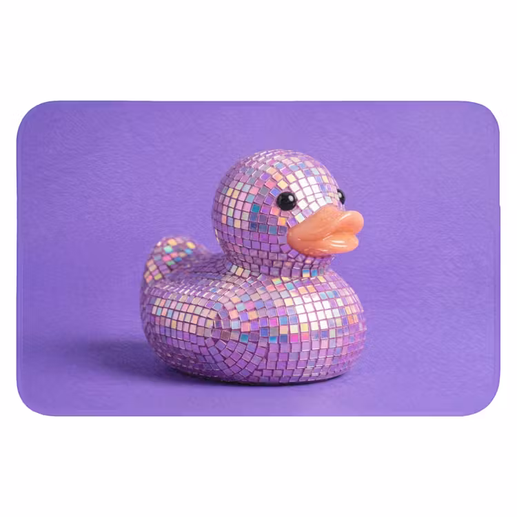 Disco - Eend - Paars WCmat klein -3d