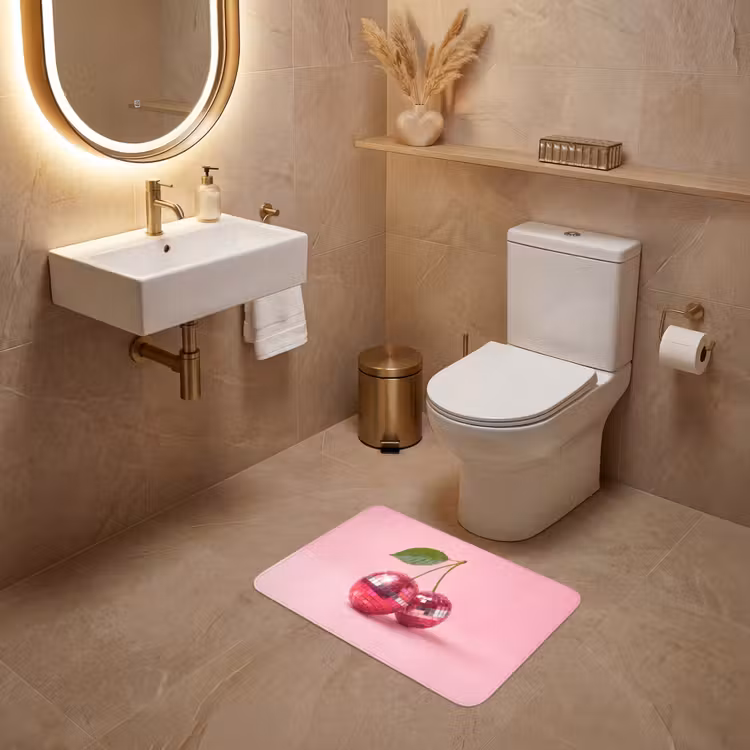 Disco - Kersen - Roze WCmat klein -sfeer3