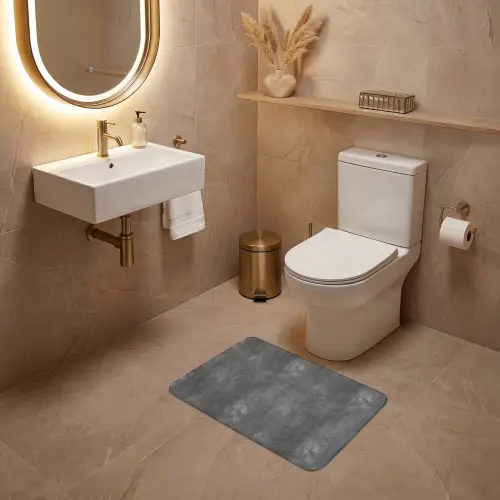 Donkergrijs - Ruw - Beton WCmat klein 1009 -sfeer3