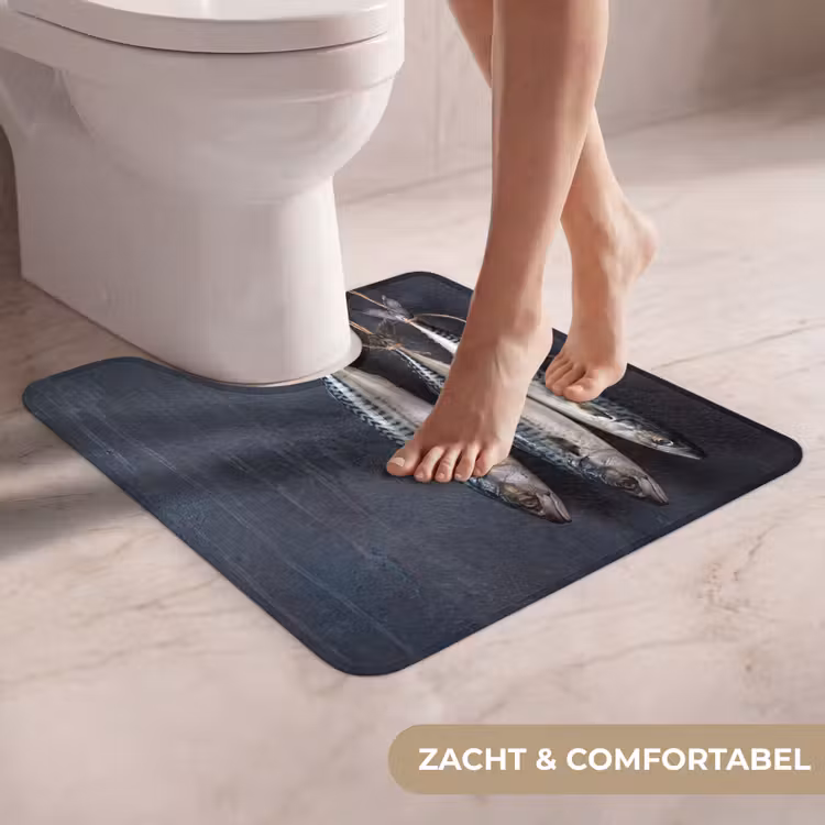 WC Mat - Drie vissen - Touw - Drie vissen - Touw WCmat U-uitsnede middel