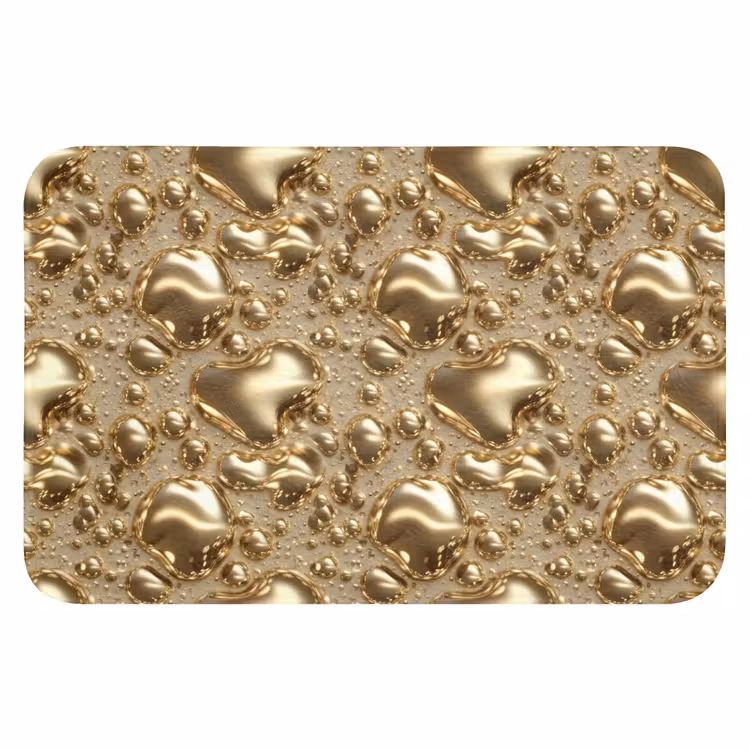Druppels - Organisch - Goud WCmat klein 1009 -3d