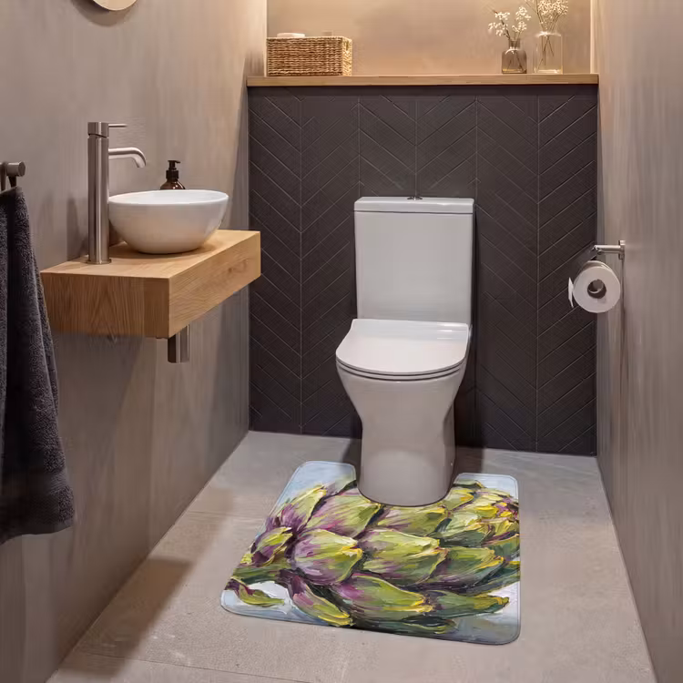WC Mat - Eten - Artisjok - Modern - Eten - Artisjok - Modern WCmat U-uitsnede middel