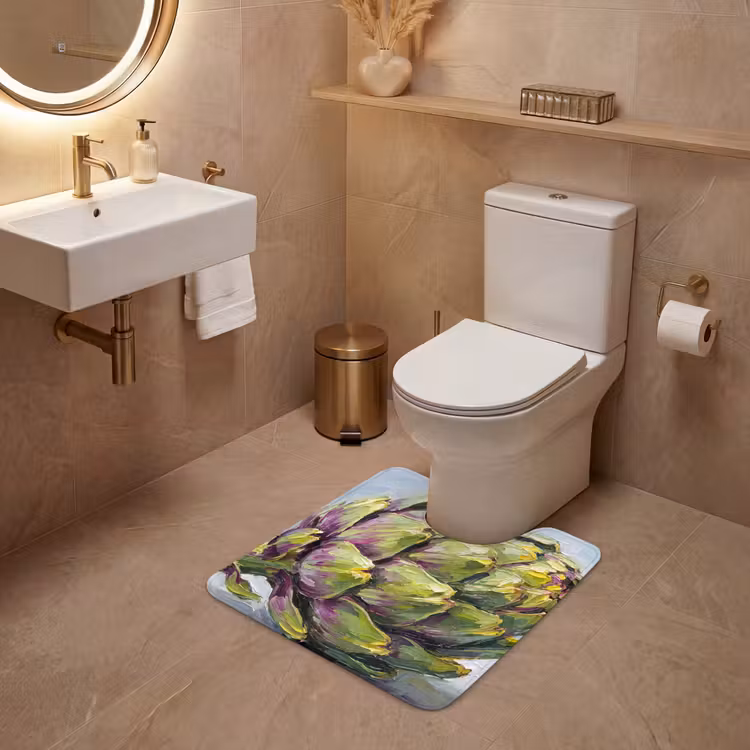 WC Mat - Eten - Artisjok - Modern - Eten - Artisjok - Modern WCmat U-uitsnede middel
