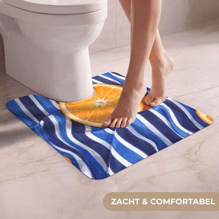 WC Mat - Eten - Fruit - Oranje - Eten - Fruit - Oranje WCmat U-uitsnede middel