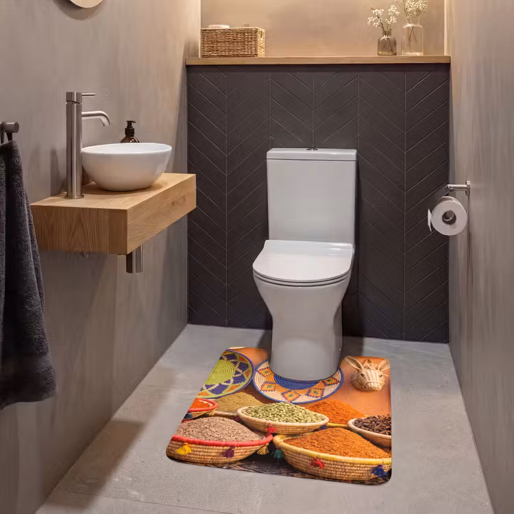 WC Mat - Eten - Kleurrijk - Cultuur - Eten - Kleurrijk - Cultuur WCmat U-uitsnede middel