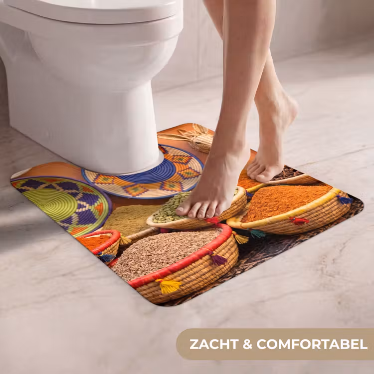 WC Mat - Eten - Kleurrijk - Cultuur - Eten - Kleurrijk - Cultuur WCmat U-uitsnede middel
