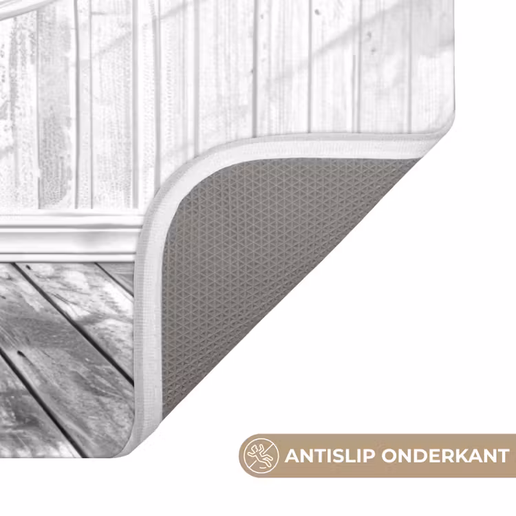 Ezel - Dier - Vintage - Badkuip - Zwart - Wit WCmat klein -USP_AntislipNL