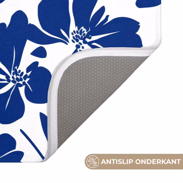 Floraal - Modern - Blauw WCmat klein 1009 -USP_AntislipNL