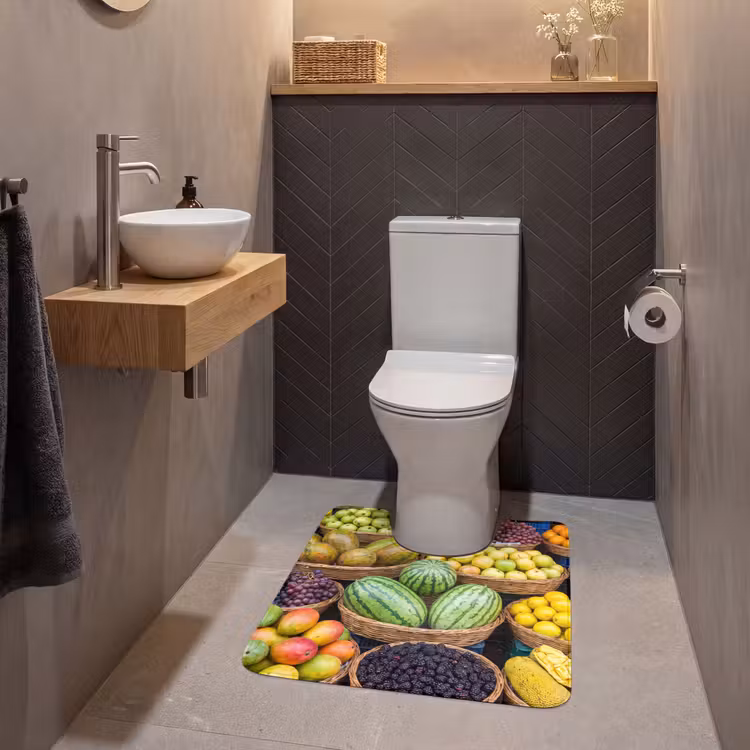 WC Mat - Fruit - Markt - Kleurrijk - Fruit - Markt - Kleurrijk WCmat U-uitsnede middel