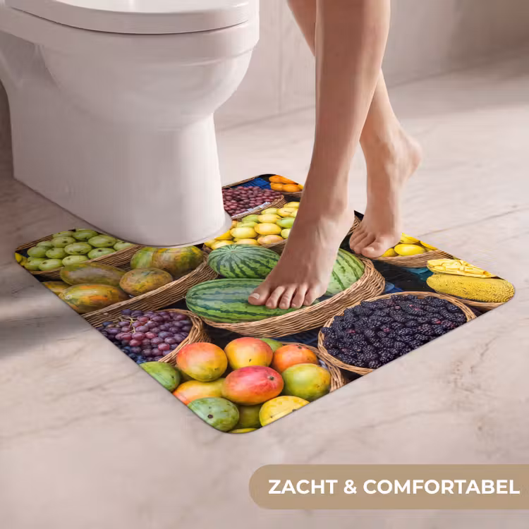 WC Mat - Fruit - Markt - Kleurrijk - Fruit - Markt - Kleurrijk WCmat U-uitsnede middel