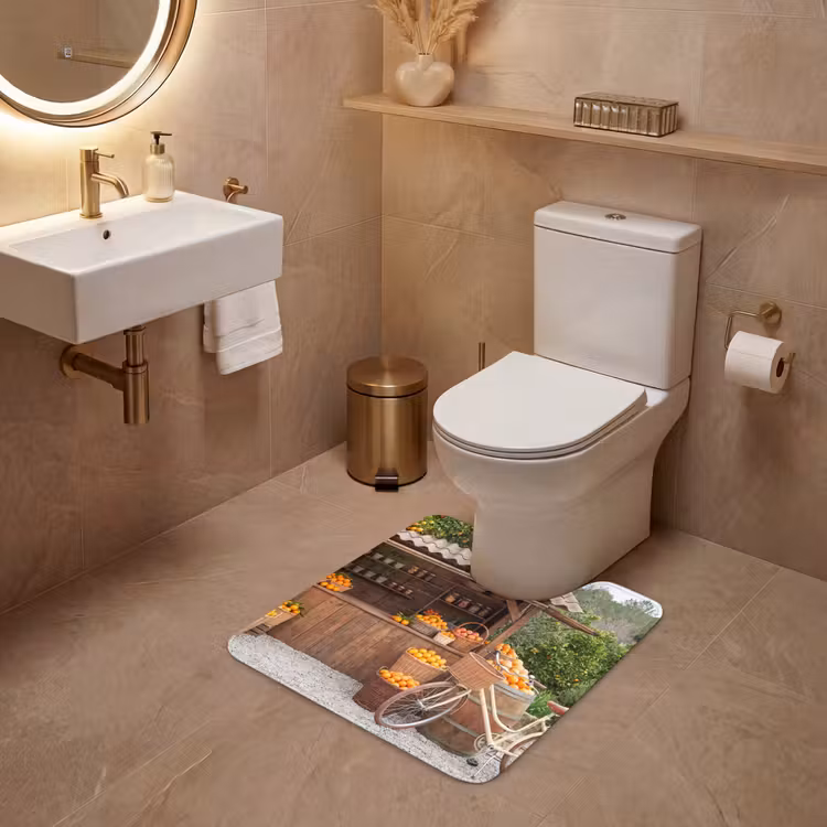 WC Mat - Fruit - Markt - Landelijk - Fruit - Markt - Landelijk WCmat U-uitsnede middel