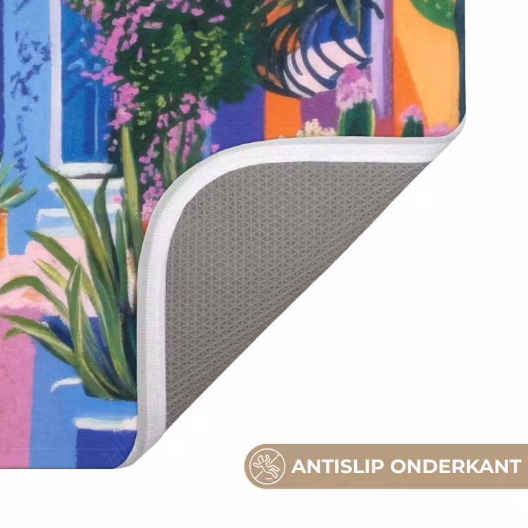 Geel - Blauw - Oranje - Huis WCmat klein -USP_AntislipNL
