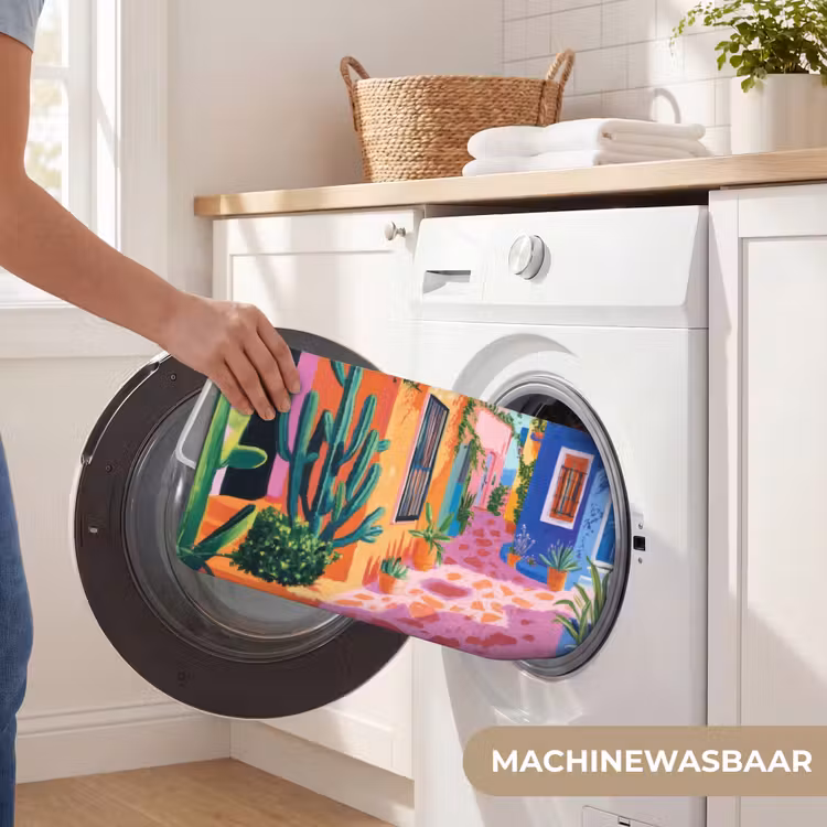 Geel - Blauw - Oranje - Huis WCmat klein -USP_WasbaarNL