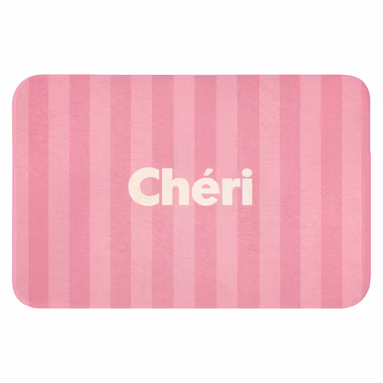 Gestreept - Roze - Chéri WCmat klein -3d