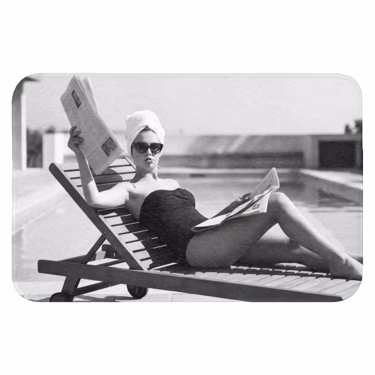 Glamour - Modern - Zwart - Wit WCmat klein -3d