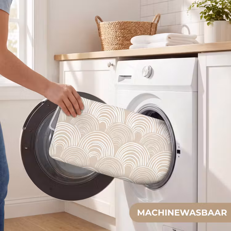 Golven - Structuur - Beige WCmat klein 1009 -USP_WasbaarNL