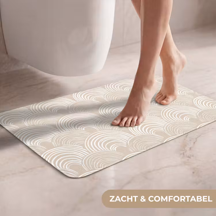 Golven - Structuur - Beige WCmat klein 1009 -USP_ZachtNL