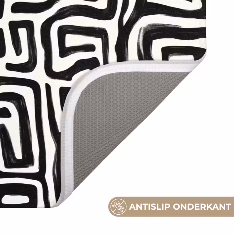 Grafisch - Lijnen - Zwart - Wit WCmat klein 1009 -USP_AntislipNL