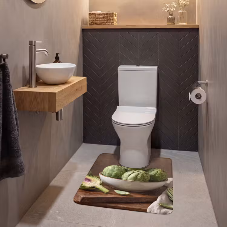 WC Mat - Groenten - Artisjok - Keuken - Groenten - Artisjok - Keuken WCmat U-uitsnede middel