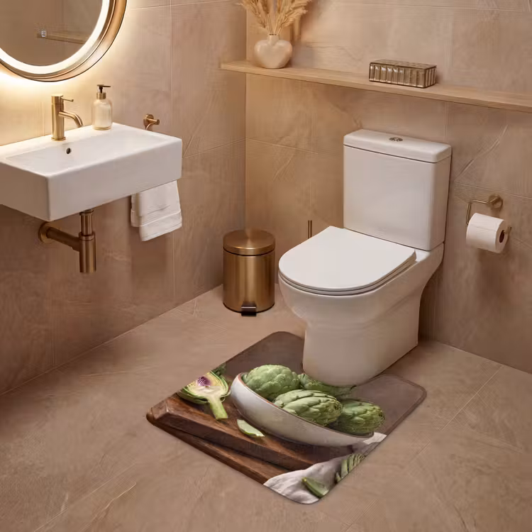 WC Mat - Groenten - Artisjok - Keuken - Groenten - Artisjok - Keuken WCmat U-uitsnede middel
