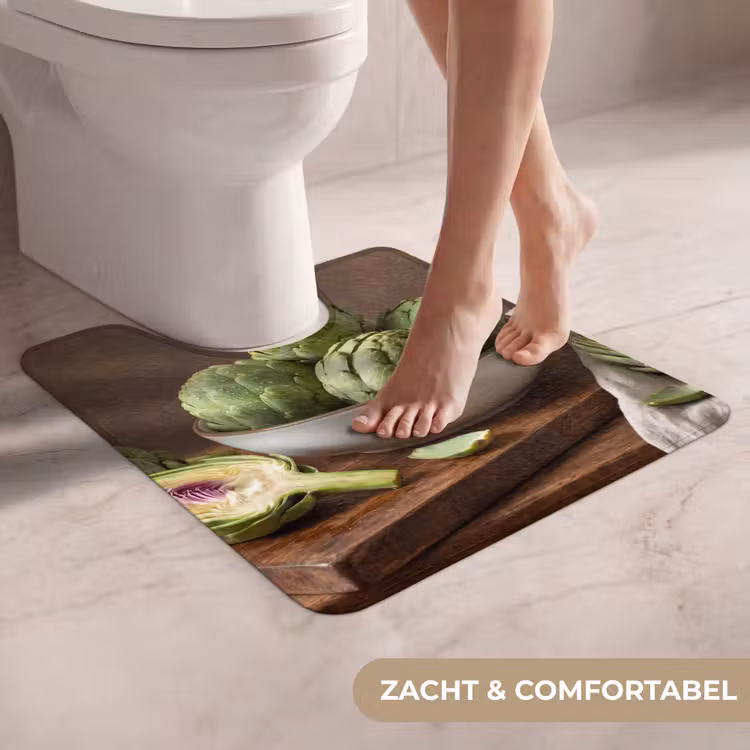 WC Mat - Groenten - Artisjok - Keuken - Groenten - Artisjok - Keuken WCmat U-uitsnede middel