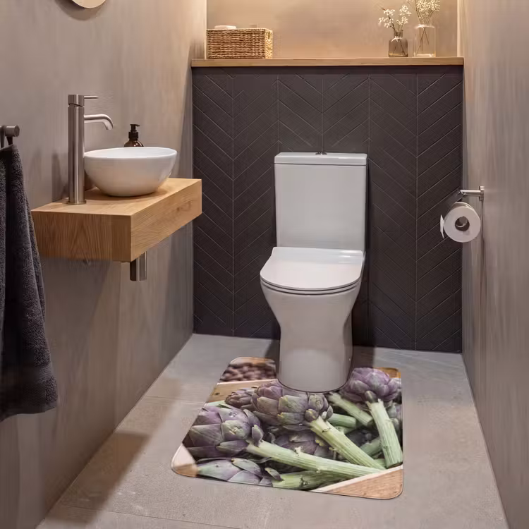 WC Mat - Groenten - Markt - Vers - Groenten - Markt - Vers WCmat U-uitsnede middel