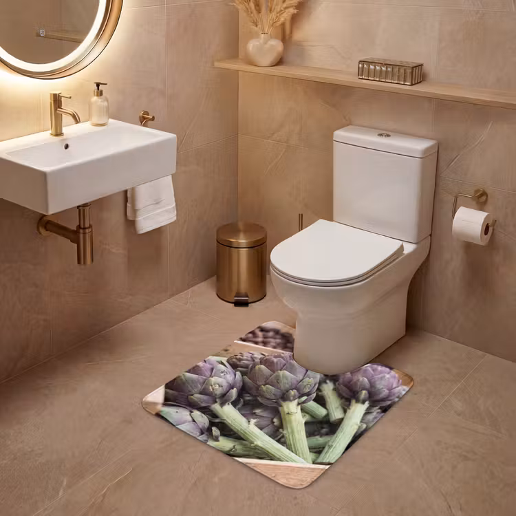 WC Mat - Groenten - Markt - Vers - Groenten - Markt - Vers WCmat U-uitsnede middel