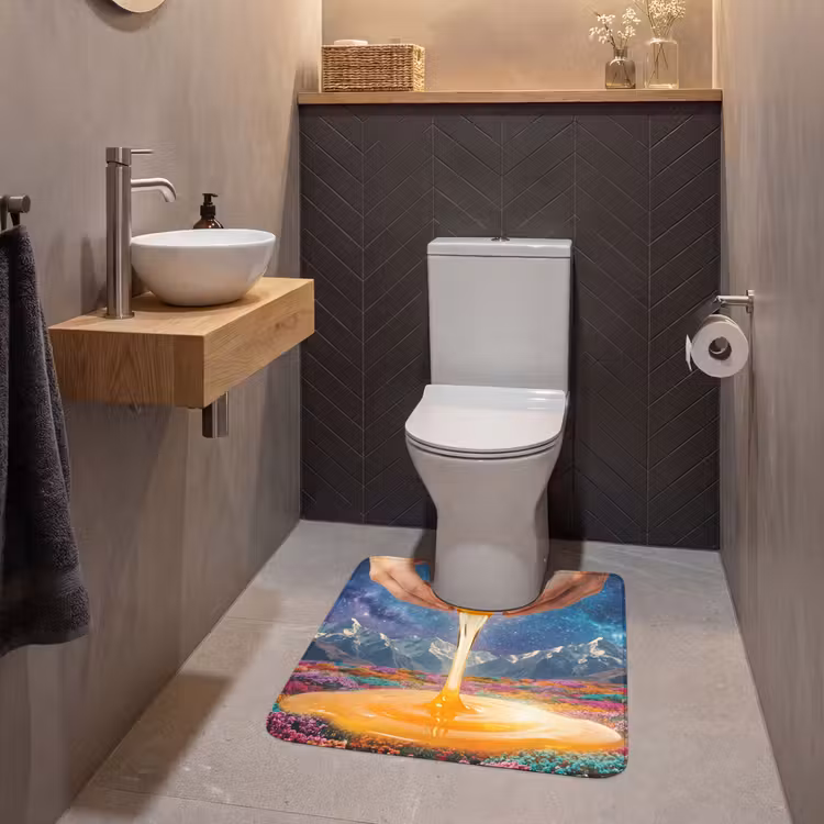 WC Mat - Handen - Ei - Surrealisme - Handen - Ei - Surrealisme WCmat U-uitsnede middel
