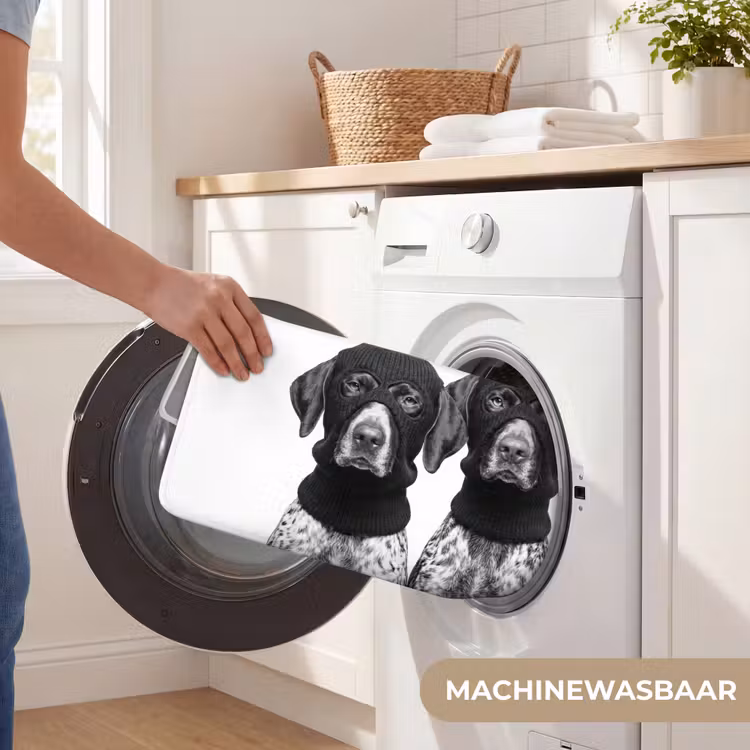Honden - Bivakmuts - Zwart - wit WCmat klein -USP_WasbaarNL