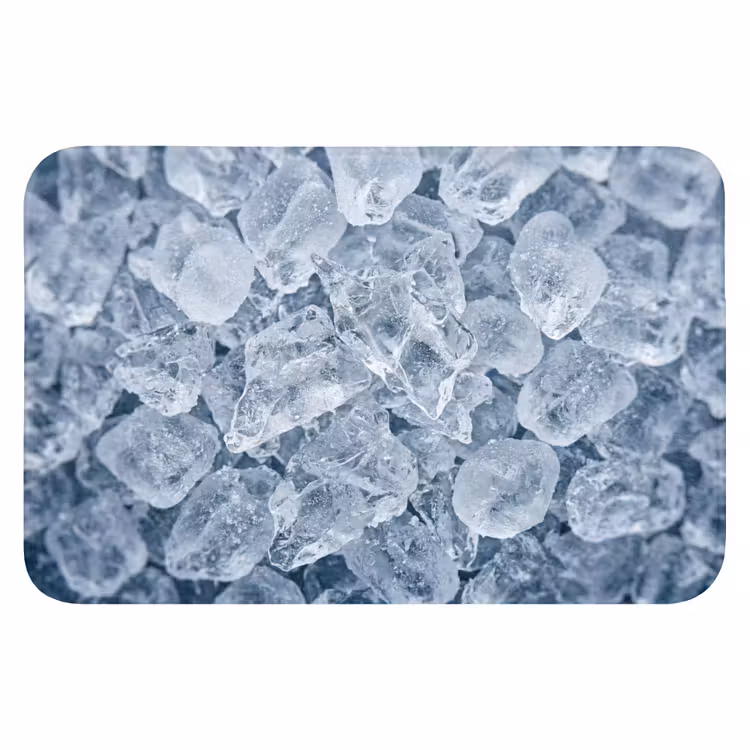 Ijsblokjes - Water - Blauw WCmat klein -3d