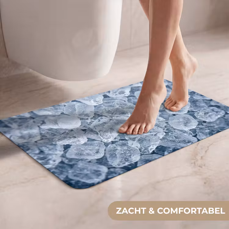 Ijsblokjes - Water - Blauw WCmat klein -USP_ZachtNL