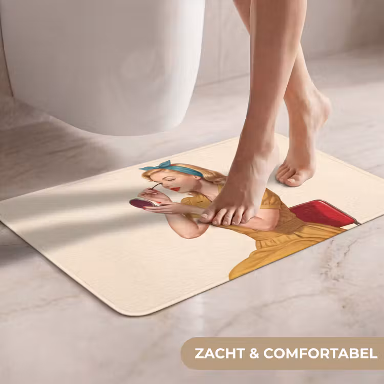 Illustratie - Mascara - Vrouw - Geel WCmat klein -USP_ZachtNL